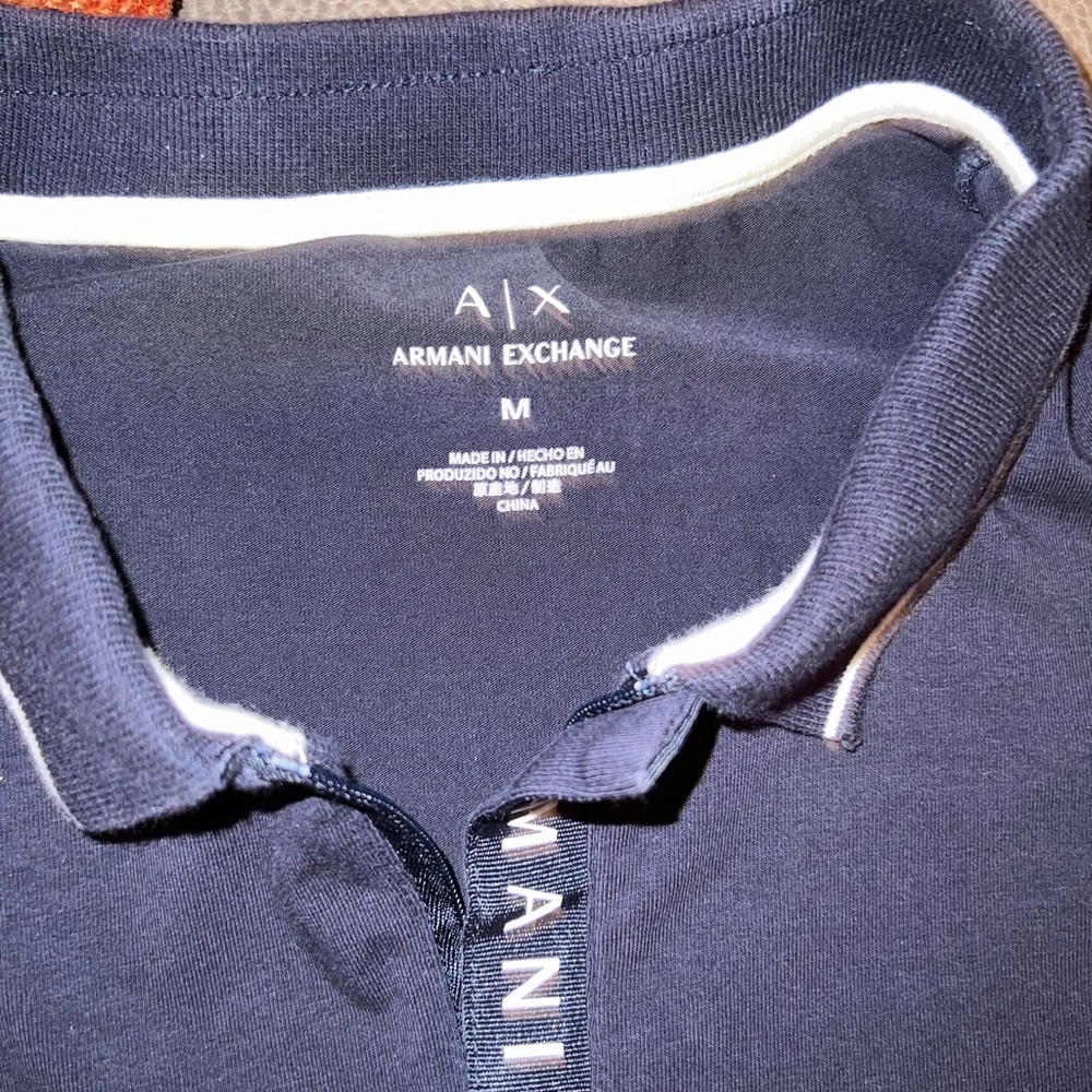 Armani exchange navy blue polo